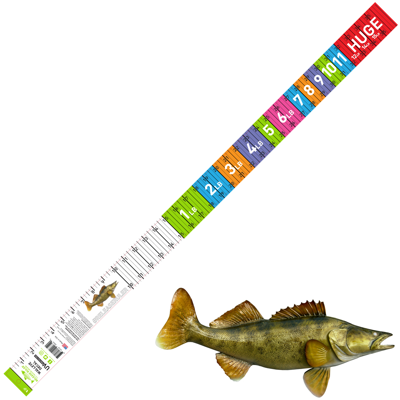 FISH MEASURING RULER Portable Measuring Fish Ruler Lightweight