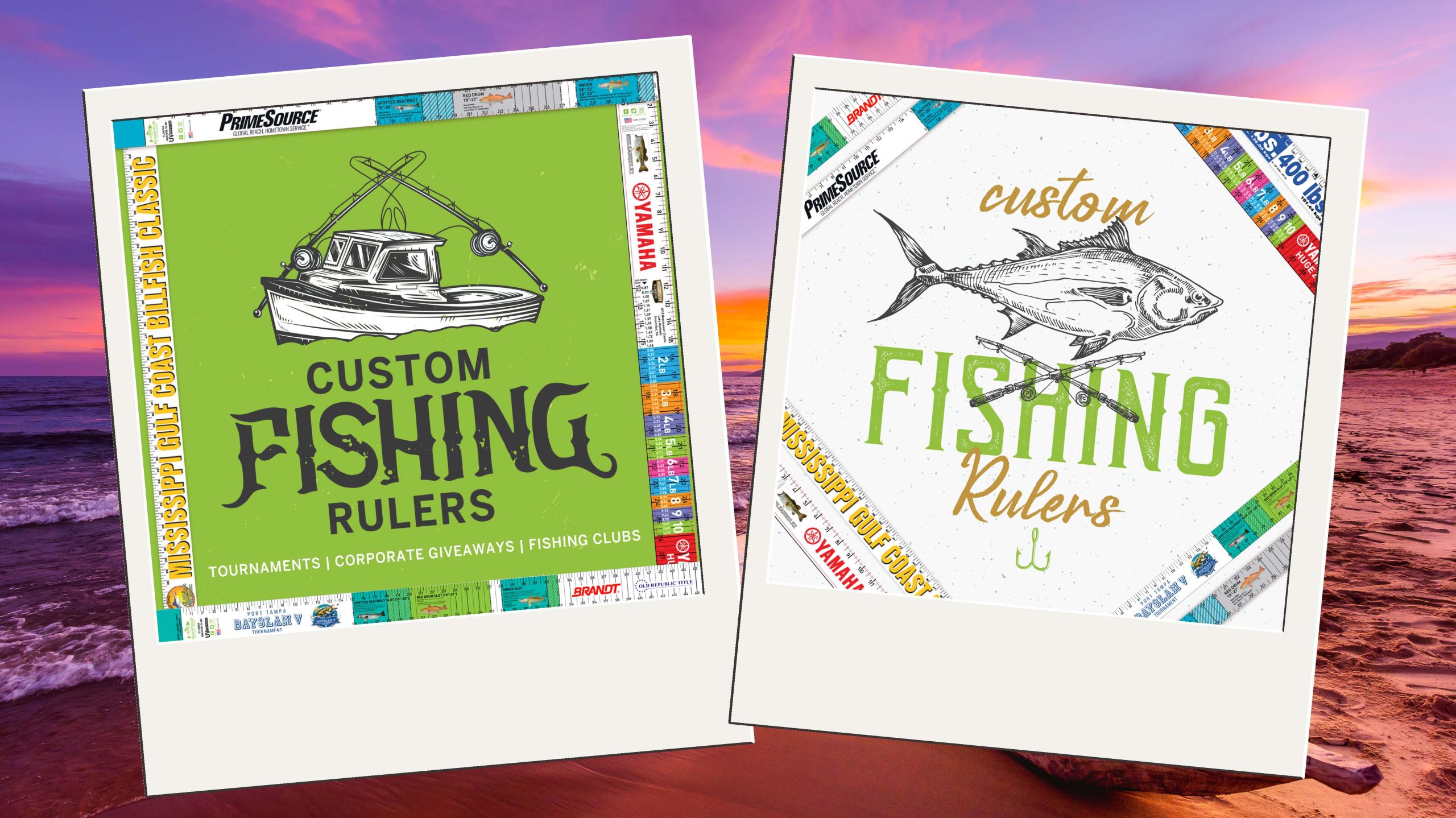 50 Metal Fishing Ruler - Item #F-R50 -  Custom