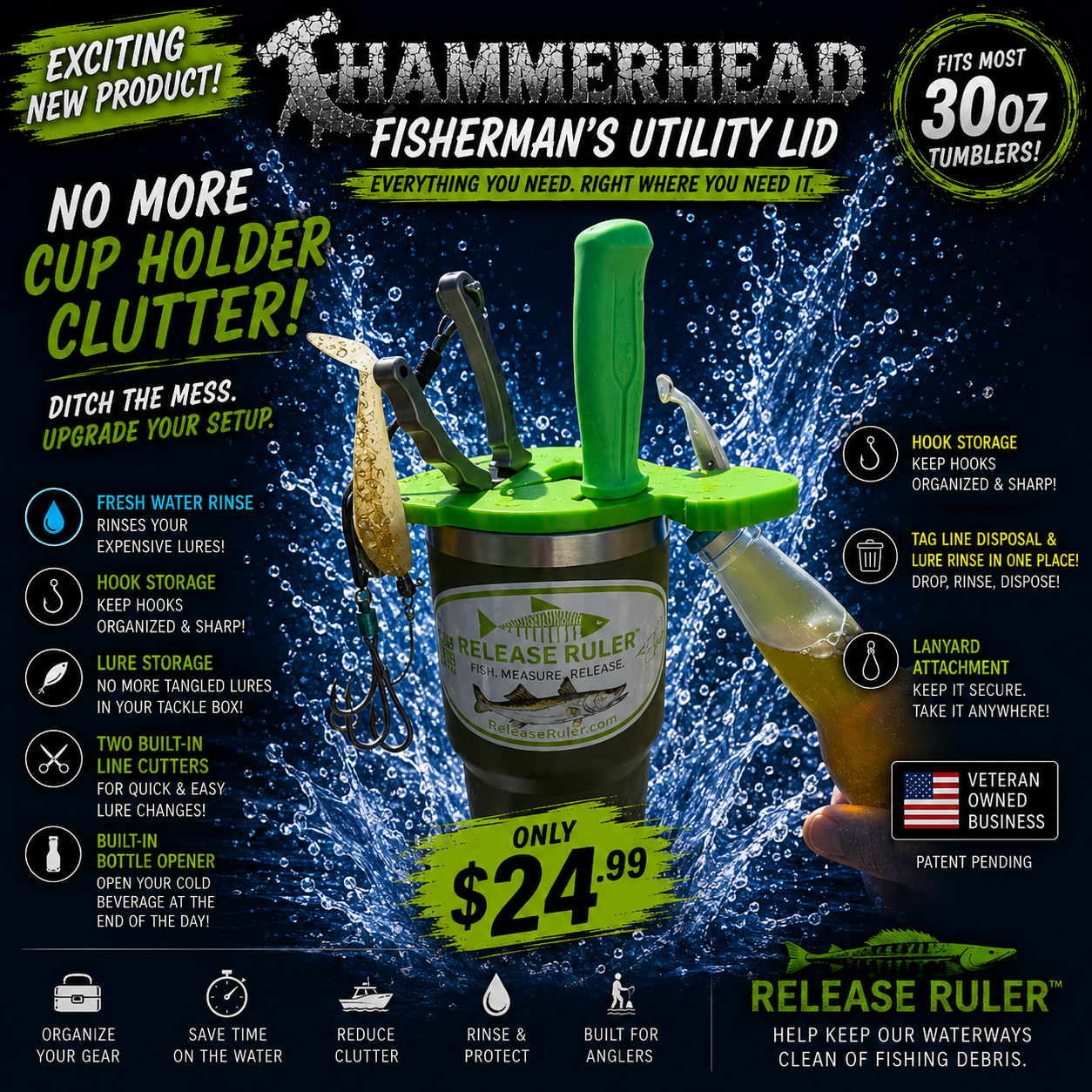 Hammerhead Fisherman's Utility Lid